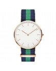 Moda anglia trend proste płótno nylonowy pasek zegarki moda kobieta student zegarek kwarcowy zegarek na rękę 8 kolorów