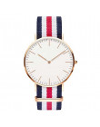 Moda anglia trend proste płótno nylonowy pasek zegarki moda kobieta student zegarek kwarcowy zegarek na rękę 8 kolorów