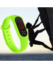 Modny zegarek sportowy elektroniczny dla kobiet cyfrowy LED silikonowy