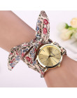 Montre 2019 Vogue kwiatowy pasek na rękę damski żakardowe tkaniny zegarek kwarcowy kobiety genewa bransoletki z zegarkiem Relogi