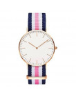 18 style Ultra zegarek kwarcowy z wąskim paskiem proste opaska nylonowa Relogio Masculino moda kobiety mężczyźni zegarki na rękę