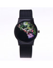 Czarny kwiat zegarek kobiet zegarki damskie 2019 luksusowe znane marki kobiet zegar kwarcowy zegarek na rękę Relogio Feminino Mo