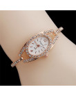 MINHIN lato w stylu złoty zegarek kobiet Rhinestone kwarcowe zegarki na rękę Ladies złoty cienki łańcuszek bransoletka zegarek z