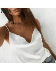 NLW Spaghetti pasek kobiet topy stałe Satin Backless Sexy Camis koszule Feminino na co dzień klub Camisole