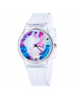 Przezroczysty zegar silikonowe zegarki sportowe damskie Casual kwarcowe zegarki na rękę nowość kryształowy zegarek damski Cartoo