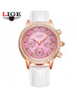 Relogio Feminino kobiet zegarki LIGE luksusowa marka dziewczęcy zegarek kwarcowy na co dzień skóra panie sukienka zegarki kobiet