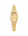 Vogue owalne małe zegarki tarczowe dla kobiet elegancki Rhinestone bransoletka zegarek panie diament sukienka kwarcowy zegarek n