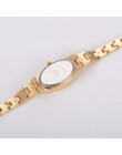 Vogue owalne małe zegarki tarczowe dla kobiet elegancki Rhinestone bransoletka zegarek panie diament sukienka kwarcowy zegarek n