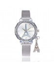 2018 New Arrival Hot sprzedaż paryż wieża eiffla kobiety Lady dziewczyna kwarcowy ze stali nierdzewnej zegarek na rękę Relogio F