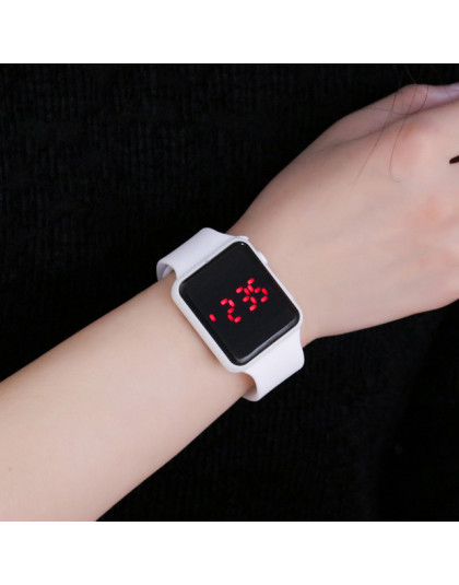LED cyfrowy mężczyźni Noctilucent kwadratowy zegarek elektroniczny Sport Unisex zegarki moda lustro zegar kobiety Relojes Hombre