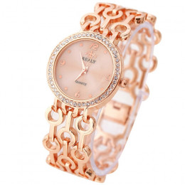 Bransoletka zegarka kobiet mody luksusowe projektant sukienka wysokiej jakości pasek ze stali nierdzewnej srebrny złota róża zło