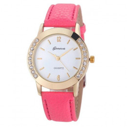 Strefa czasowa 401 Duobla marka moda pani diament punkt skórzany pasek zegarek kwarcowy