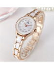 Nowy bransoletki z zegarkiem kobiety luksusowej marki Rhinestone zegarki na rękę ze stali nierdzewnej dla pań sukienka zegarek k