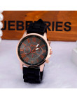 Zegarki damskie Geneva cyframi rzymskimi żel silikonowy Jelly kwarcowy analogowy Ladie sukienka zegarek na rękę zegar mężczyzna 