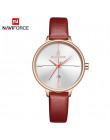 NAVIFORCE kobiety zegarki Top luksusowej marki zegarek kwarcowy zegarek moda damska skórzany zegar wodoodporny data dziewczyna z