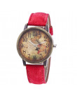 Nowa moda zegarek kwarcowy mężczyźni Unisex mapa samolot podróży dookoła świata kobiety skórzana sukienka zegarki na rękę Relogi