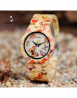 BOBO ptak panie drewna zegarek zegarek kobiet montre femme bambusa zespół malarstwo motyl zegarki kwarcowe w drewniane pudełko n