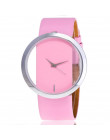 Moda skórzane damskie zegarek dziewczęcy małe świeże zegarek na rękę mody przypadkowi proste zegarki zegar kwarcowy Relogio Femi
