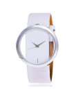 Moda skórzane damskie zegarek dziewczęcy małe świeże zegarek na rękę mody przypadkowi proste zegarki zegar kwarcowy Relogio Femi