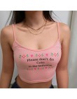 Sweetown różowy śliczne Bralette Crop Top kobiety Sexy fioletowy drukowane bez rękawów Clubwear koreański mody przycięte Feminin