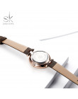 Shengke skórzany zegarek kwiat Dial kobiet kwarcowe zegarki na rękę zegarek kwarcowy analogowy kobiet zegarek na co dzień panie 