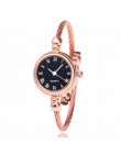 Styl Vintage kobiet bransoletki z zegarkiem kobiety proste bransoletki zegarek Ins dziewczyna rzym otwarta bransoletka zegarek d