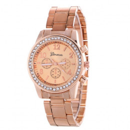 Genewa klasyczny luksus Rhinestone zegarka kobiet zegarki moda zegarki zegarek dla pań damskie zegarki zegar Relogio Feminino Re