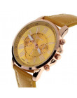 Reloj Mujer 2018 moda genewa Roman cyfry Faux skórzany zegarek kwarcowy analogowy zegarek na rękę Saat zegarki damskie zegarki T