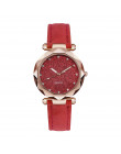 Elegancki zegarek diamentami tarcza z cyrkoniami na co dzień luksusowy modnuy różowy czarny niebieski brązowy czerwony