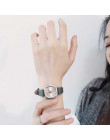 Hot Top kwadratowych kobiet kwarcowy zegarek skóra panie analogowy małe dail zegarek kobiet student na rękę montre femme zegarki