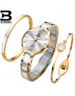 Szwajcaria BINGER luksusowa kobiety zegarek marki kryształ moda bransoletki z zegarkiem panie kobiety zegarki na rękę Relogio Fe