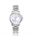 Kobiety moda pasek ze stali nierdzewnej analogowy zegarek kwarcowy okrągły zegarek na rękę luksusowa bransoletka relogio feminin