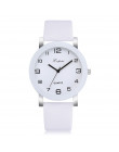Proste Style zegarki mężczyzna kobiet skórzany pasek kwarcowy zegarek moda czarny biały zegarki na rękę zegarek kwarcowy prezent