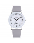 Proste Style zegarki mężczyzna kobiet skórzany pasek kwarcowy zegarek moda czarny biały zegarki na rękę zegarek kwarcowy prezent