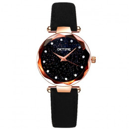 Moda kobiety zegarki 2018 najlepiej sprzedać gwiazda niebo Dial zegar luksusowe złota róża kobiety bransoletka zegarek kwarcowy 