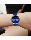 Luksusowy zegarek damski na ozdobnej bransoletce złoty modny kwarcowy  czerwony zielony niebieski