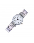 Nowe panie mody srebrny pasek ze stali nierdzewnej cyframi rzymskimi zegarki tarczowe kobiety Casual Dress kwarcowy zegarek na r