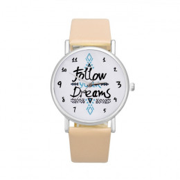 Zegarki damskie na co dzień zegarki skórzane wykonaj marzenia słowa wzór skórzany zegarek kobiety panie kwarcowe zegarki na rękę