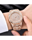 TOPGRILLZ luksusowa marka ICED OUT zegarek kwarcowy złota HIP HOP zegarki na rękę z Micropave CZ opaska ze stali nierdzewnej