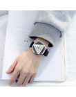 Prosty trójkąt dwustronne Hollow kobieta zegarek uczeń mody osobowość para zegarki na rękę