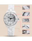 Zegarek dla pań SKONE Top Brand New Fashion kobiety analogowy zegarek kwarcowy kobiet ceramiczne zegarki na rękę kobiety zegar R
