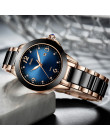 Zegarek damski elegancki luksusowy modny markowy ceramiczny kwarcowy dla kobiety