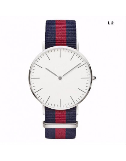 2019 nowy na co dzień i moda Watchband zegarek kwarcowy zegarek z wielokolorowe tkaniny nylonowej proste projektant kobiety zega