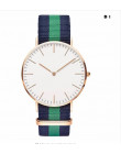 2019 nowy na co dzień i moda Watchband zegarek kwarcowy zegarek z wielokolorowe tkaniny nylonowej proste projektant kobiety zega