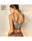 Lucylizz Mesh oddychające joga topy biustonoszowe Fitness kobiety amortyzujący sportowy biustonosz do biegania odzież sportowa b