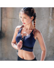 Kobiety biustonosz sportowy do ćwiczenia jogi do biegania siłownia regulowane ramiączka spaghetti wyściełany Top bez szwu Top ka