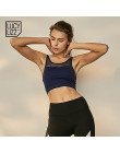 Lucylizz Mesh oddychające joga topy biustonoszowe Fitness kobiety amortyzujący sportowy biustonosz do biegania odzież sportowa b