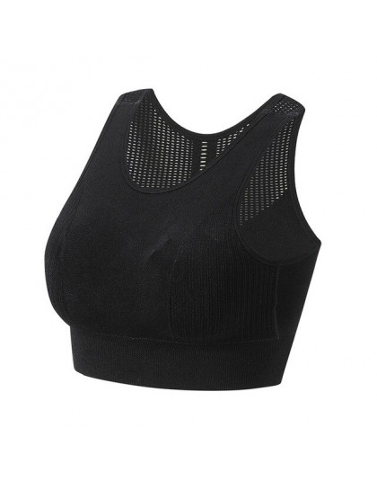 Colorvalue kamizelka typu bez szwu do biegania siłownia biustonosze kobiety z powrotem otwory Nylon trening Fitness Crop Tops bi