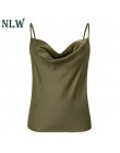 NLW Spaghetti pasek kobiet topy stałe Satin Backless Sexy Camis koszule Feminino na co dzień klub Camisole