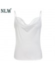 NLW Spaghetti pasek kobiet topy stałe Satin Backless Sexy Camis koszule Feminino na co dzień klub Camisole